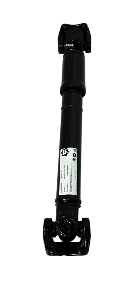 Вал карданный L=480 мм по краям фланцев, L=390 мм по осям (шлицевые с рильсановым покрытием)