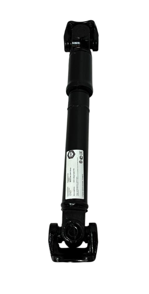 Вал карданный L=886 мм по краям фланцев, L=796 мм по осям (шлицевые с рильсановым покрытием)