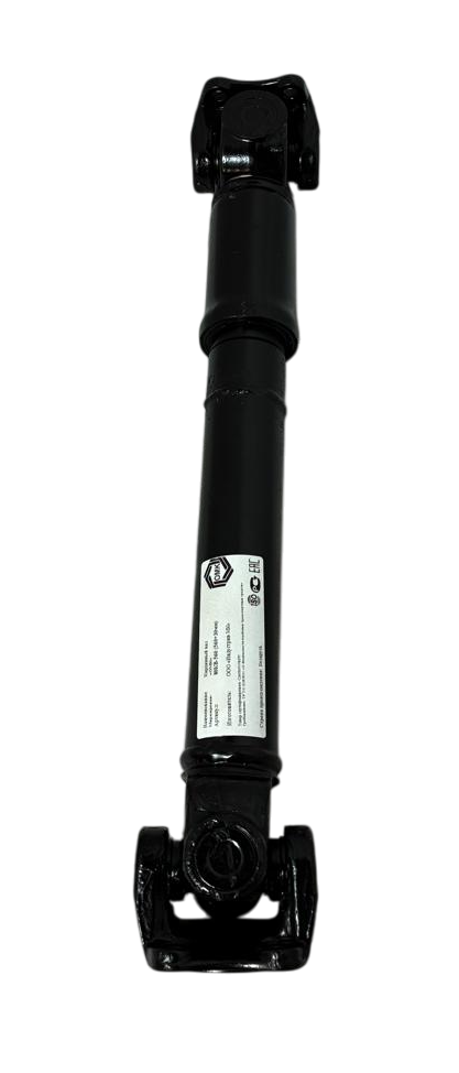 Вал карданный L=460 мм по краям фланцев, L=370 мм по осям (шлицевые с рильсановым покрытием)