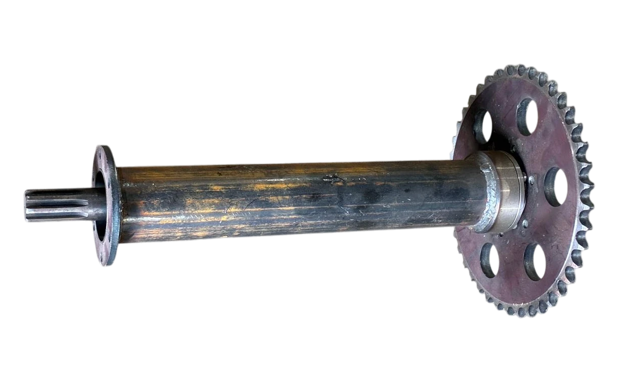 Вал 5188.08.04.020 привода центральной щетки в сборе со звездочкой z=41 ПУМ-1, ПУМ-99