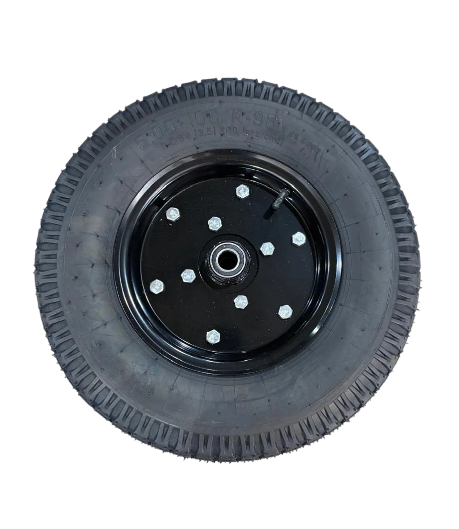 Колесо опорное 5.00-10 оборудования щеточного УМДУ-80/82 (РБ) ступ.80мм (диск шина ступица с подшипником)